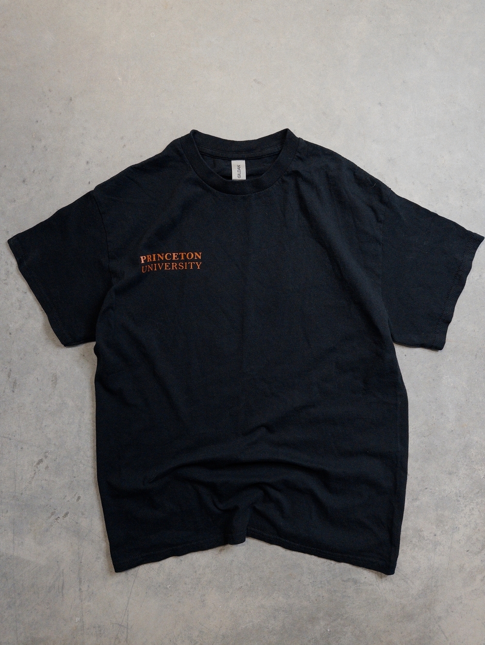 Princeton University Tee Black Orange Text